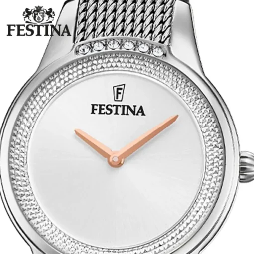 Festina Damen Armbanduhr Mademoiselle F20494/1 Analog Edelstahl silber UF20494/1
