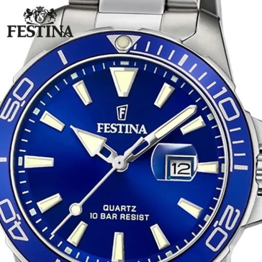 Festina Damen Armbanduhr Boyfriend F20503/3 Analog Edelstahl silber UF20503/3