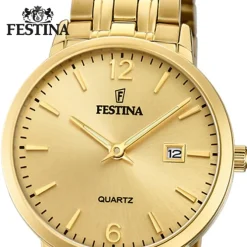 Festina Damen Armbanduhr Klassik F20514/3 Analog Edelstahl gold UF20514/3