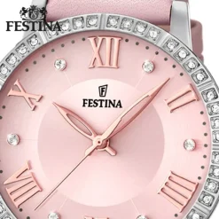 Festina Damen Armbanduhr Boyfriend F20412/2 Quarz Leder altrosa UF20412/2