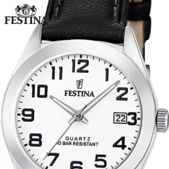 Festina Damen Armbanduhr Klassik F20447/1 Quarz Leder schwarz UF20447/1