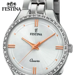 Festina Damen Armband-Uhr F20218/1 Quarz Edelstahl silber UF20218/1