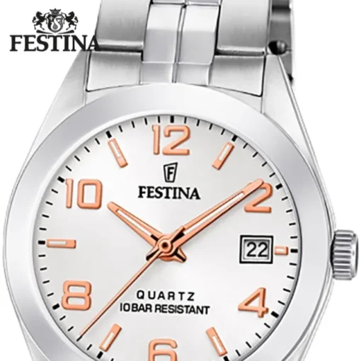 Festina Damen Armbanduhr Klassik F20438/4 Quarz Edelstahl silber UF20438/4