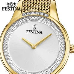 Festina Damen Armbanduhr Mademoiselle F20495/1 Analog Edelstahl gold UF20495/1