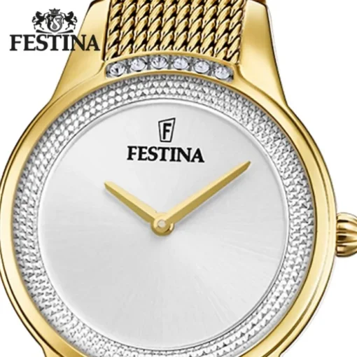 Festina Damen Armbanduhr Mademoiselle F20495/1 Analog Edelstahl gold UF20495/1