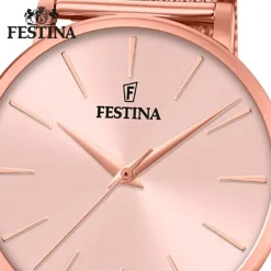 Festina Damen Armbanduhr Ladies Classic F20477/1 Edelstahl rosegold UF20477/1