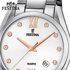 Festina Damen Armbanduhr Boyfriend F16790/A Quarz Edelstahl silber UF16790/A