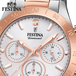 Festina Damen Armbanduhr Boyfriend F20398/1 Edelstahl silber rosé UF20398/1