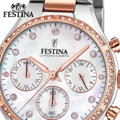Festina Damen Armbanduhr Boyfriend F20403/1 Quarz Edelstahl silber UF20403/1