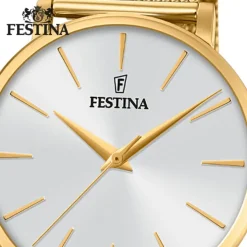 Festina Damen Armbanduhr Ladies Classic F20476/1 Quarz Edelstahl gold UF20476/1