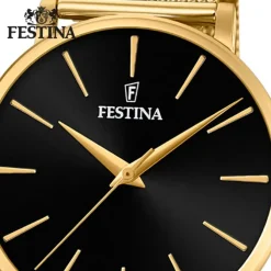 Festina Damen Armbanduhr Ladies Classic F20476/2 Quarz Edelstahl gold UF20476/2