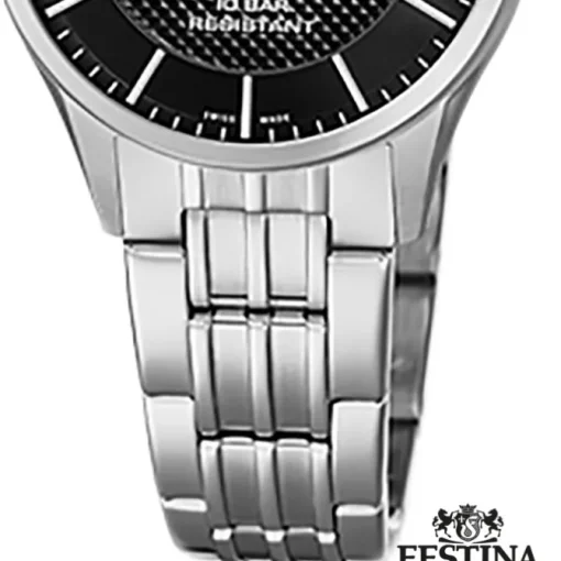 Festina Damen Armbanduhr Swiss Made F20006/4 Quarz Edelstahl silber UF20006/4