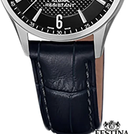 Festina Damen Armbanduhr Swiss Made F20009/4 Quarz Leder schwarz UF20009/4