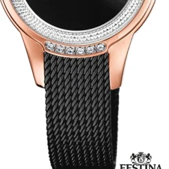 Festina Damen Armbanduhr Mademoiselle F20496/2 Edelstahl schwarz UF20496/2