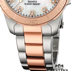 Festina Damen Armbanduhr Boyfriend F20505/1 Edelstahl silber rosa UF20505/1