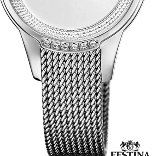 Festina Damen Armbanduhr Mademoiselle F20494/1 Analog Edelstahl silber UF20494/1