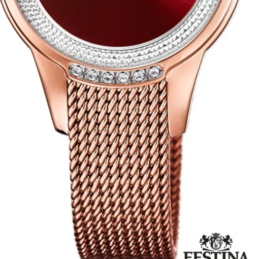 Festina Damen Armbanduhr Mademoiselle F20496/1 Analog Edelstahl rosa UF20496/1