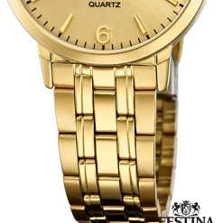 Festina Damen Armbanduhr Klassik F20514/3 Analog Edelstahl gold UF20514/3