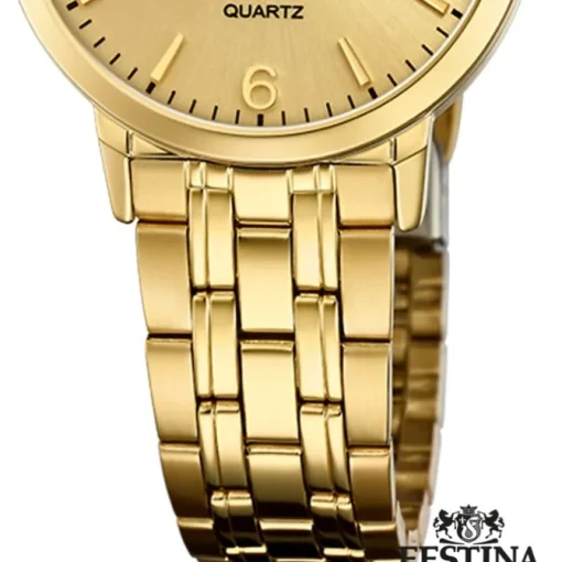 Festina Damen Armbanduhr Klassik F20514/3 Analog Edelstahl gold UF20514/3