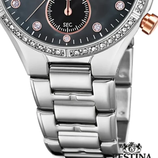 Festina Damen Armbanduhr Boyfriend F20401/4 Quarz Edelstahl silber UF20401/4