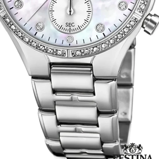 Festina Damen Armbanduhr Boyfriend F20401/1 Quarz Edelstahl silber UF20401/1