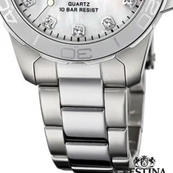 Festina Damen Armbanduhr Boyfriend F20503/1 Analog Edelstahl silber UF20503/1