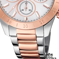 Festina Damen Armbanduhr Boyfriend F20398/1 Edelstahl silber rosé UF20398/1