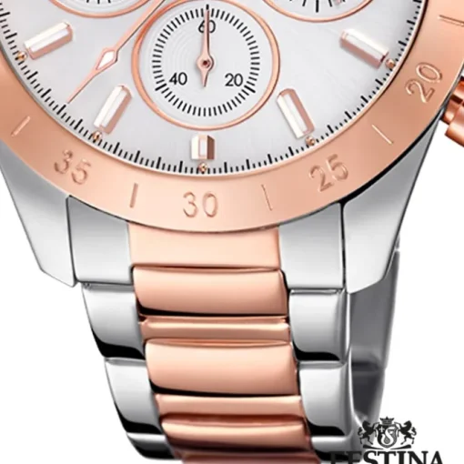 Festina Damen Armbanduhr Boyfriend F20398/1 Edelstahl silber rosé UF20398/1