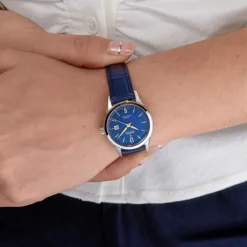 Festina Damen Armbanduhr Swiss Made F20009/3 Quarz Leder blau UF20009/3