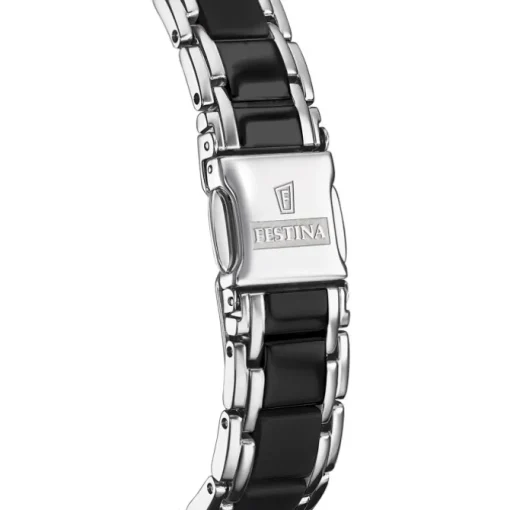 Festina Damen Armbanduhr F20499/3 Edelstahl Keramik silber schwarz UF20499/3