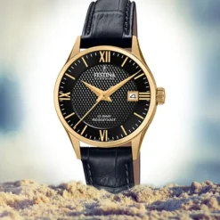 Festina Damen Armbanduhr Swiss Made F20011/4 Quarz Leder schwarz UF20011/4