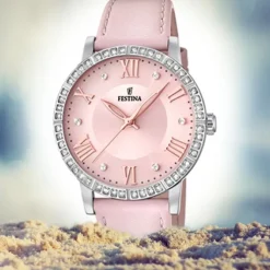 Festina Damen Armbanduhr Boyfriend F20412/2 Quarz Leder altrosa UF20412/2