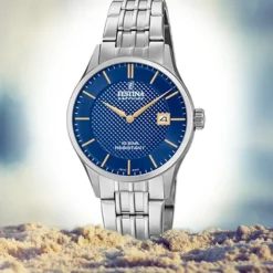 Festina Damen Armbanduhr Swiss Made F20006/3 Quarz Edelstahl silber UF20006/3