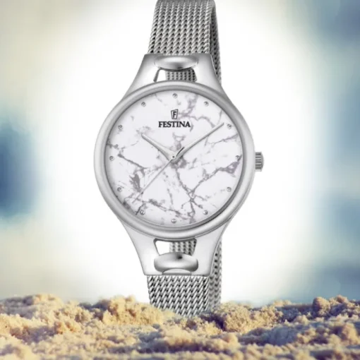 Festina Damen Armbanduhr Mademoiselle F16950/E Quarz Edelstahl silber UF16950/E