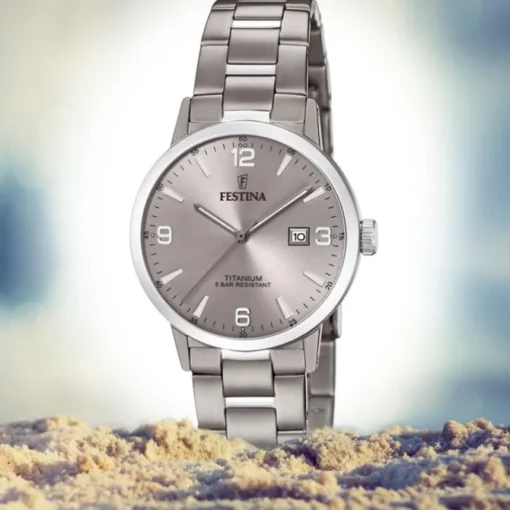 Festina Damen Armbanduhr Klassik F20436/2 Quarz Titan silber UF20436/2