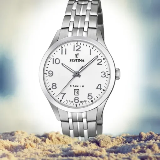 Festina Damen Armbanduhr Klassik F20468/1 Quarz Titan silber UF20468/1