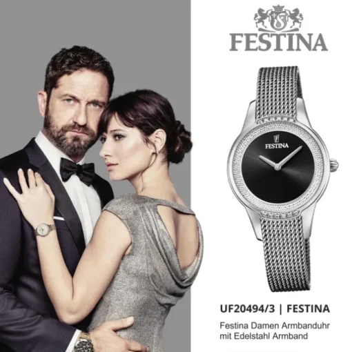 Festina Damen Armbanduhr Mademoiselle F20494/3 Analog Edelstahl silber UF20494/3