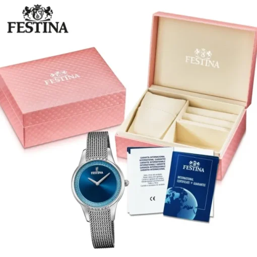 Festina Damen Armbanduhr Mademoiselle F20494/2 Analog Edelstahl silber UF20494/2