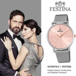 Festina Damen Armbanduhr Ladies Classic F20475/2 Edelstahl silber UF20475/2