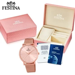 Festina Damen Armbanduhr Ladies Classic F20477/1 Edelstahl rosegold UF20477/1