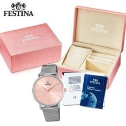 Festina Damen Armbanduhr Ladies Classic F20475/2 Edelstahl silber UF20475/2