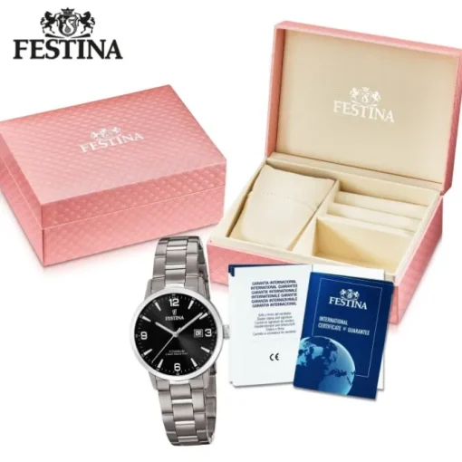 Festina Damen Armbanduhr Klassik F20436/3 Quarz Titan silber UF20436/3