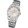 Festina Damen-Armbanduhr Boyfriend Quarz Edelstahl silber rose UF16940/B