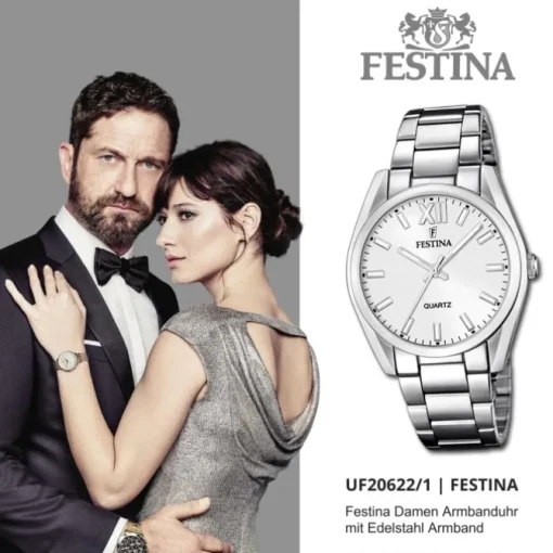 Festina Damenuhr Boyfriend F20622/1 Armbanduhr Edelstahl silber UF20622/1