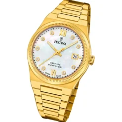 Festina Damenuhr Edelstahl gold Festina Swiss made Armbanduhr UF20039/1