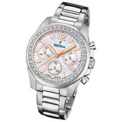 Festina Damenuhr Edelstahl silber Festina Boyfriend Armbanduhr UF20606/1