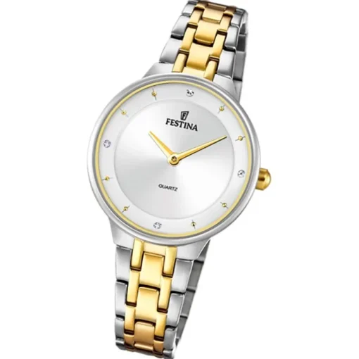 Festina Damenuhr Edelstahl silber gold Festina Mademoiselle Armbanduhr UF20625/1
