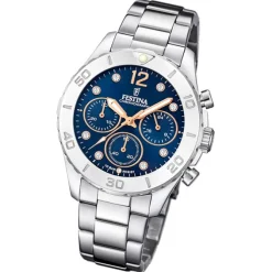 Festina Damenuhr Edelstahl silber Festina Boyfriend Armbanduhr UF20603/3