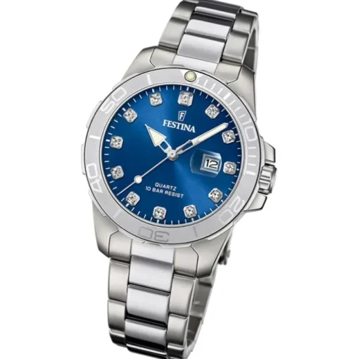 Festina Damenuhr Edelstahl silber Festina Boyfriend Armbanduhr UF20503/6