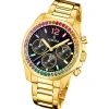 Festina Damenuhr Edelstahl gold Festina Boyfriend Armbanduhr UF20609/3